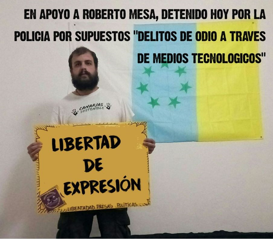 Detenido el activista canario Roberto Mesa