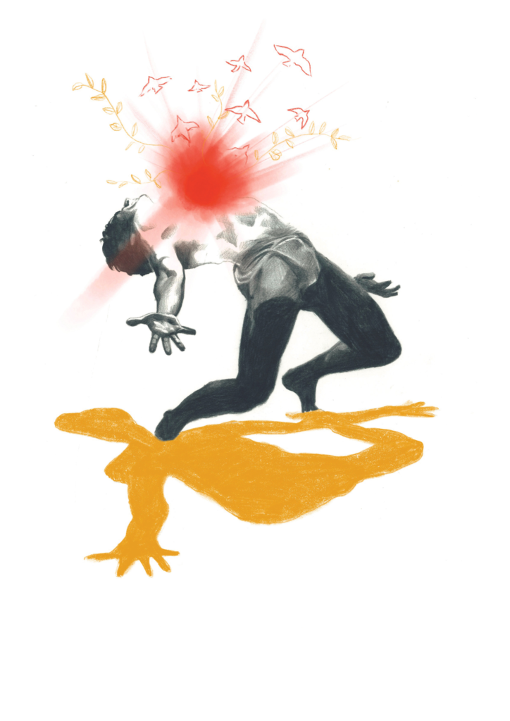 “Fuego de Libertad”, ilustración de Sandra Carmona del libro Gitanas (Ediciones del Genal, 2022)
